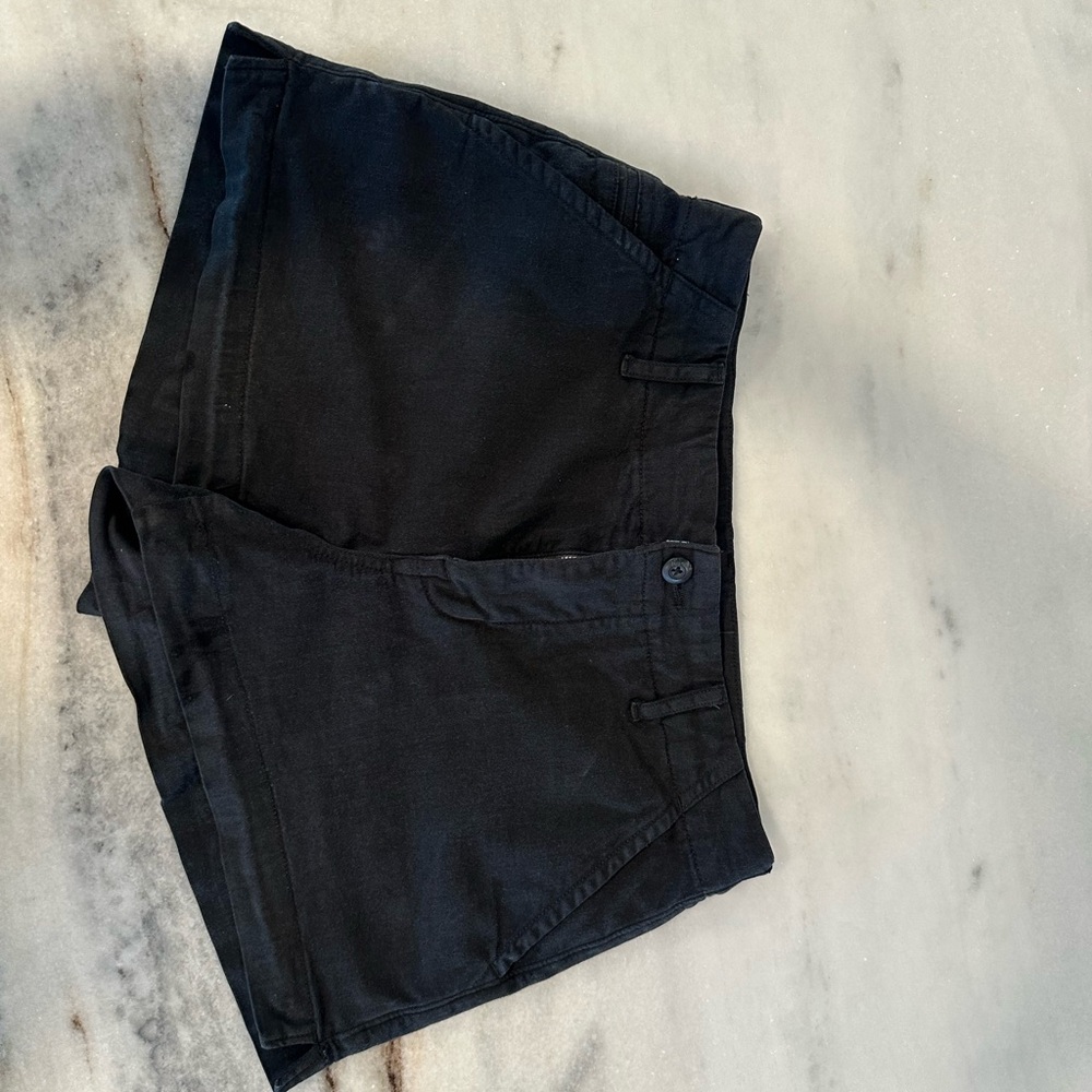 American Eagle Outfitters Stretch Black High Waist Trouser Shorts